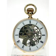 Thumbnail von Skelettierte offene Goldtaschenuhr von Mermod Freres