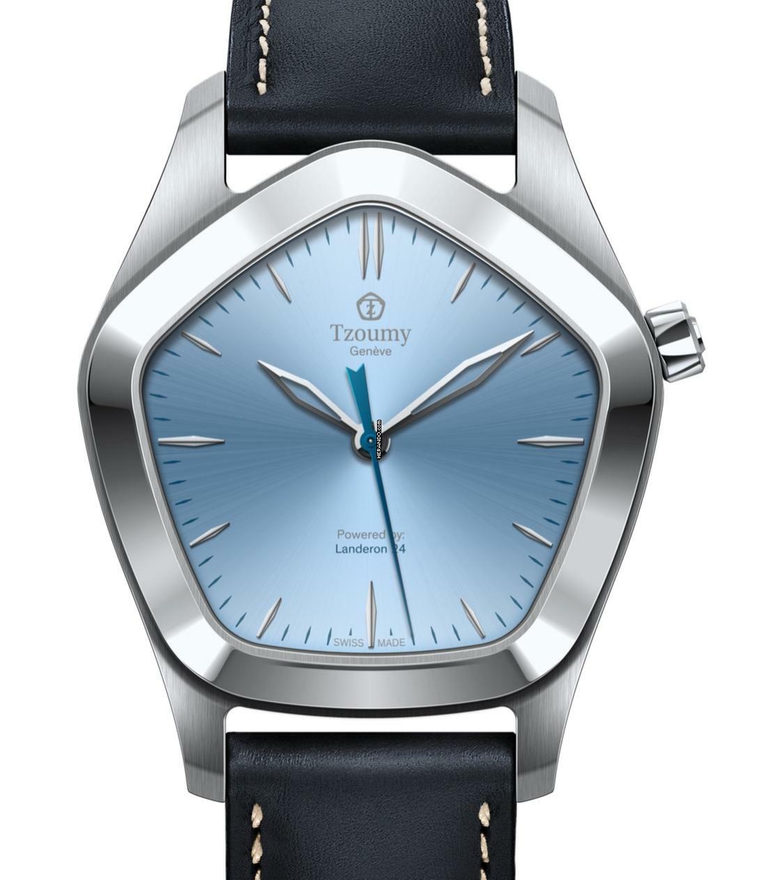 Tzoumy Genève Denim Blaue Sekunde (5-Jahre Garantie)