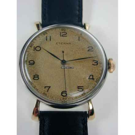  Eterna Herrenarmbanduhr mit dem Charme der 40er Jahre 