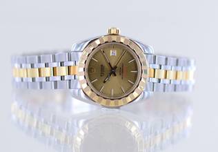 Thumbnail von Tudor Classic Date 28mm Lady Champagner Dial Stahl-Gold selten Neu ungetragen