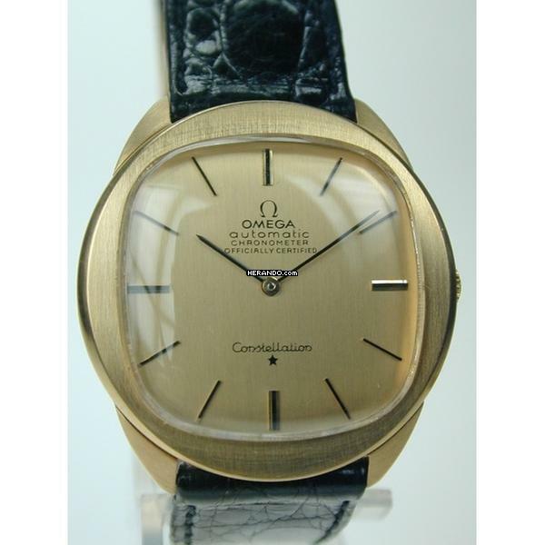  Omega Constellation 750 Gelbgold Armbanduhr ca. 1984 
