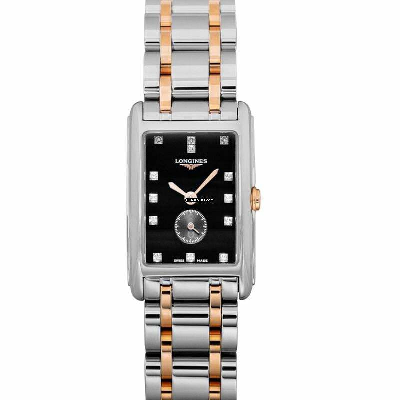 Longines DolceVita L52555577 - DolceVita Quartz Black Dial Stainless Steel Ladies Watch </h1>
