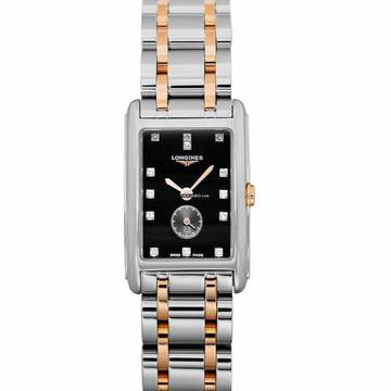  Longines DolceVita L52555577 - DolceVita Quartz Black Dial Stainless Steel Ladies Watch </h1> 