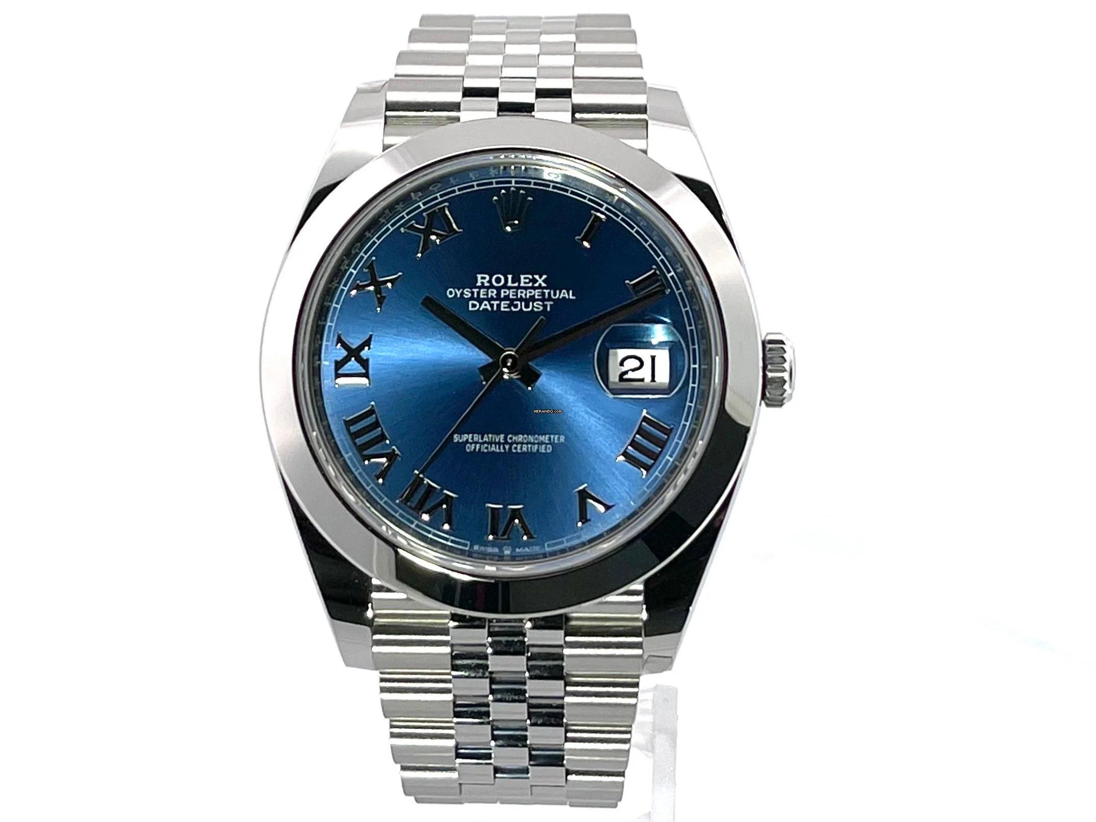 Rolex Datejust 41 Ref. 126300 Edelstahl Blau Röm Jubile-Band