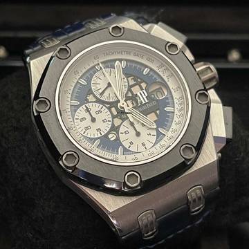  Audemars Piguet Royal Oak Offshore Chronograph Barrichello II Ltd 150 pcs blue skeleton dial 2009 Platinum TOP </h1> 