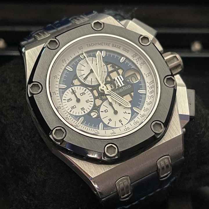  Audemars Piguet Royal Oak Offshore Chronograph Barrichello II Ltd 150 pcs blue skeleton dial 2009 Platinum TOP </h1> 