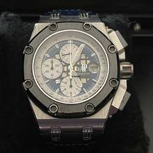 Thumbnail von Audemars Piguet Royal Oak Offshore Chronograph Barrichello II Ltd 150 pcs blue skeleton dial 2009 Platinum TOP </h1>