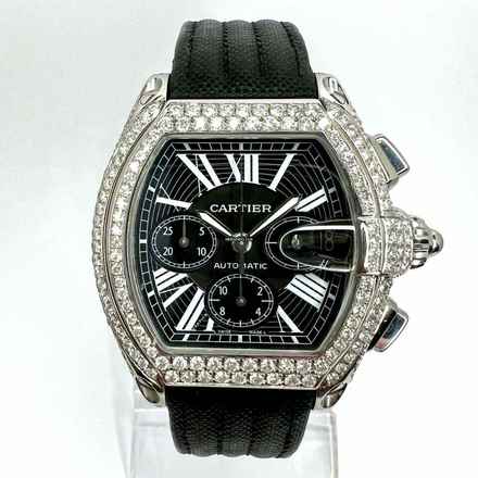  Cartier Roadster 2618 Automatic 42mm Steel ~5.5TCW Diamond Watch </h1> 