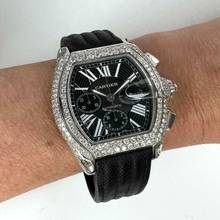 Thumbnail von Cartier Roadster 2618 Automatic 42mm Steel ~5.5TCW Diamond Watch </h1>