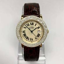 Thumbnail von Cartier RONDE 32mm GP Silver 1.35TCW Diamond Watch </h1>