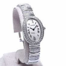 Thumbnail von Cartier Baignoire 23mm Quartz 18K WG ~4TCW Diamond Watch </h1>