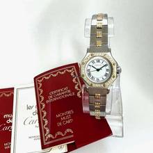 Thumbnail von Cartier Santos Octagon 25mm Automatic 2 Tone 0.32TCW Diamond Watch </h1>