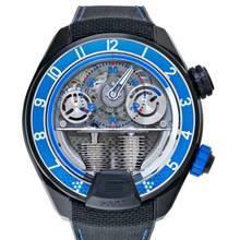 Thumbnail von HYT H4 512-TD-67-BF-RN - H4 Manual-winding Skeleton Dial Titanium Men's Watch </h1>