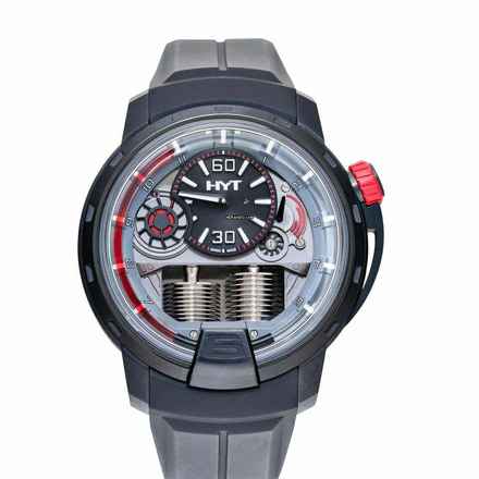  HYT H1 148-DL-21-RF-RU - H1 Manual-winding Black Dial Titanium Men's Watch </h1> 
