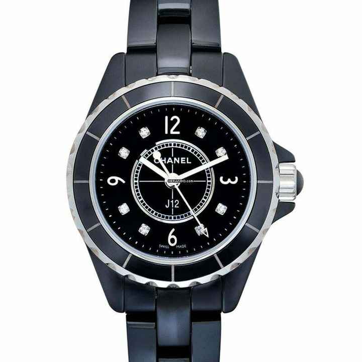  Chanel J12 H2569 - J12 Quartz Black Dial Ceramic Ladies Watch </h1> 