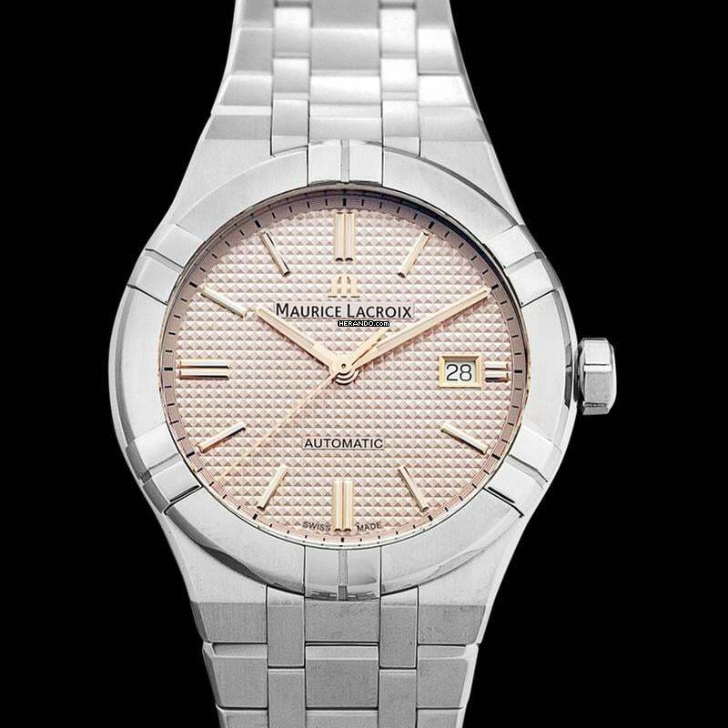 Thumbnail von Maurice Lacroix AIKON AI6008-SS002-730-1 - Aikon Automatic Pink Dial Stainless Steel Men's Watch </h1>