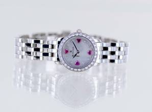 Thumbnail von Blancpain Women Ladybird Diamond Lady 21mm MOP dial 18K White Gold Heart Diamonds rar </h1>