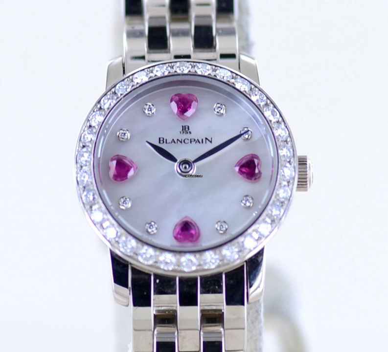  Blancpain Women Ladybird Diamond Lady 21mm MOP dial 18K White Gold Heart Diamonds rar </h1> 