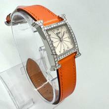 Thumbnail von Hermès Heure H Steel Watch 0.91TCW DIAMOND Bezel </h1>