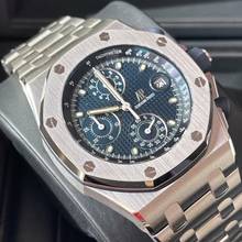 Thumbnail von Audemars Piguet Royal Oak Chronograph Flyback 26238ST.OO.2000ST.01 blau unworn 2022 42mm Eu blue </h1>