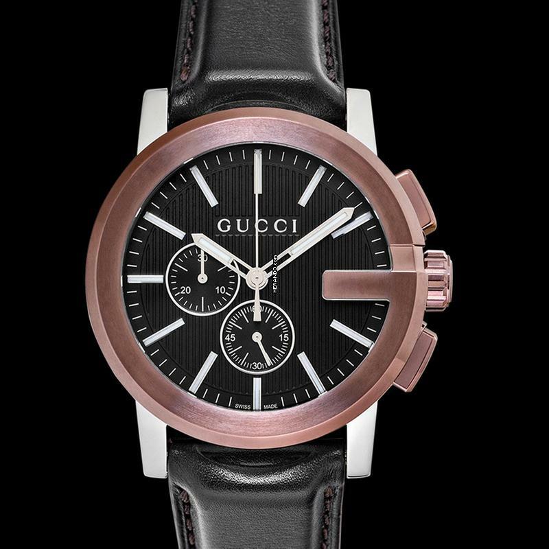 Thumbnail von Gucci G-Chrono YA101202 - G-Chrono Quartz Black Dial Stainless Steel Men's Watch </h1>