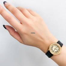 Thumbnail von Must De Cartier VERMEIL 27mm GP Silver Diamond Watch </h1>