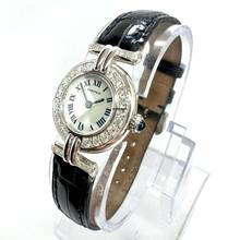 Thumbnail von Cartier VERMEIL COLISÈE 24mm Silver 0.61TCW Diamond Watch </h1>