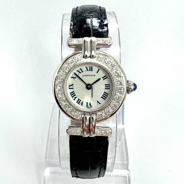  Cartier VERMEIL COLISÈE 24mm Silver 0.61TCW Diamond Watch </h1> 