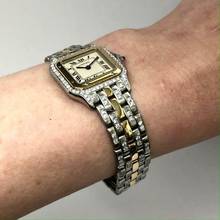 Thumbnail von Cartier Panthère 23mm 1 Row Gold 2.10TCW Diamond Bezel/Bracelet Watch </h1>