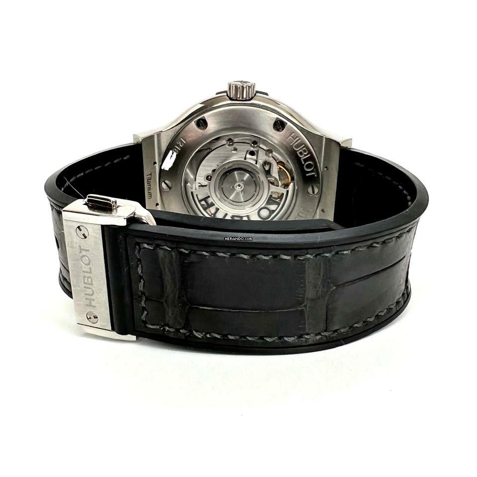 Thumbnail von Hublot Classic Fusion 38mm Automatic Titanium 1.83TCW Diamond Watch Skeleton Backcase </h1>