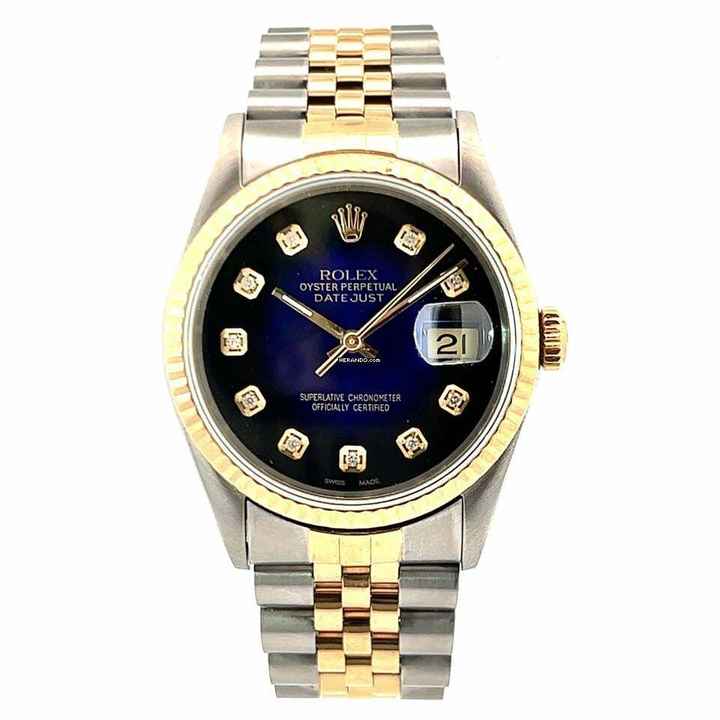  Rolex Datejust Oyster Perpetual DATEJUST Automatic 36mm 2 Tone Diamond Watch </h1> 