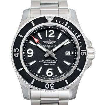 Breitling Superocean A17367D71B1A1 - Superocean Automatic Black Dial Stainless Steel Men's Watch </h1> 