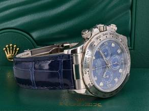Thumbnail von Rolex Daytona Cosmograph Daytona 116519 New/nos Stickers White Gold Sodalite Diamonds Dial - Ita </h1>