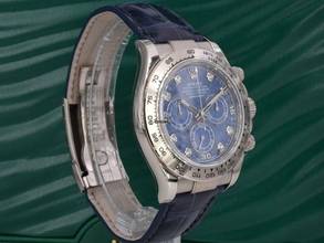 Thumbnail von Rolex Daytona Cosmograph Daytona 116519 New/nos Stickers White Gold Sodalite Diamonds Dial - Ita </h1>
