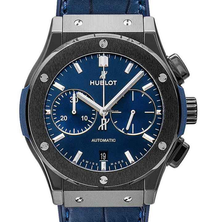  Hublot Classic Fusion 521.CM.7170.LR - Classic Fusion Ceramic Blue Chronograph Automatic Blue Dial Men's Watch </h1> 