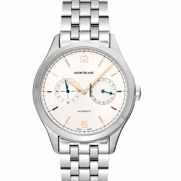  Montblanc Heritage Chronométrie 114873 - Heritage Chronométrie Automatic Silver Dial Stainless Steel Men's Watch </h1> 