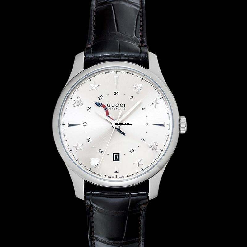 Thumbnail von Gucci G-Timeless YA126332 - G-Timeless Automatic Silver Dial Stainless Steel Men's Watch </h1>