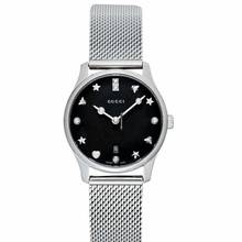 Thumbnail von Gucci G-Timeless YA1265001 - G-Timeless Quartz Black Dial Stainless Steel Ladies Watch </h1>