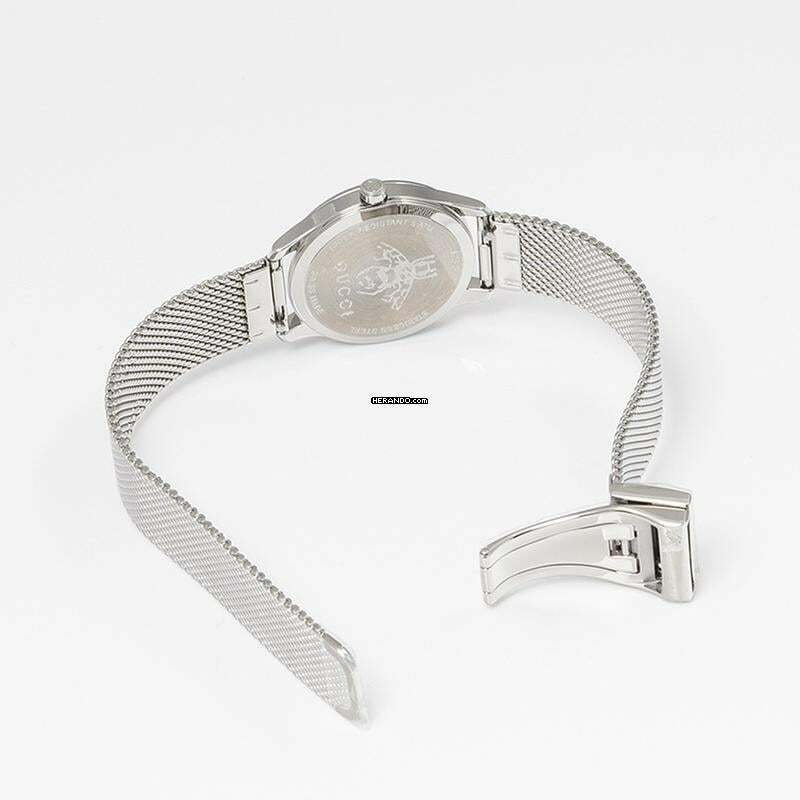 Thumbnail von Gucci G-Timeless YA1265001 - G-Timeless Quartz Black Dial Stainless Steel Ladies Watch </h1>