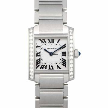  Cartier Tank Française W4TA0009 - Tank Francaise 30.40 mm Quartz Silver Dial Stainless Steel Diamonds Ladies Watc </h1> 