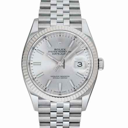  Rolex Datejust 36 126234-0013 - Datejust 36 Automatic Silver Dial Oystersteel and 18 ct White Gold Ladies Wa </h1> 