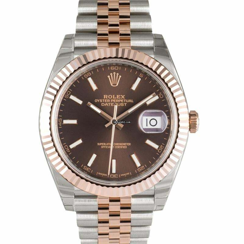 Rolex Datejust 41 126331 - Datejust 41 Rolesor Everose Fluted / Jubilee / Chocolate </h1>