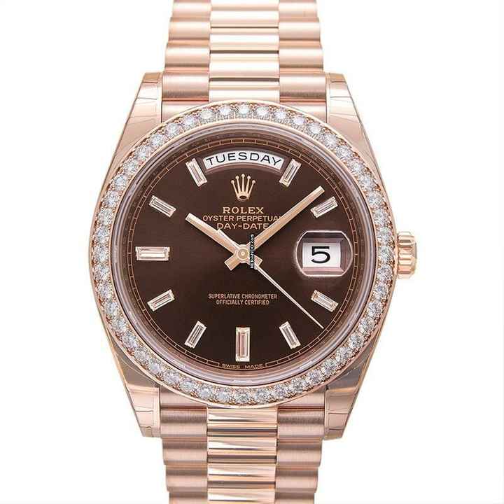  Rolex Day-Date 40 228345RBR - Day-Date 40 Everose Diamond / Chocolate Diamond </h1> 