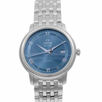  Omega De Ville Prestige 424.10.40.20.03.002 - De Ville Prestige Co-Axial 39.5 mm Automatic Blue Dial Steel Men's W </h1> 