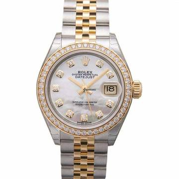  Rolex Lady-Datejust 279383RBR - Lady Datejust Automatic White mother-of-pearl set with diamonds Dial Stainless </h1> 