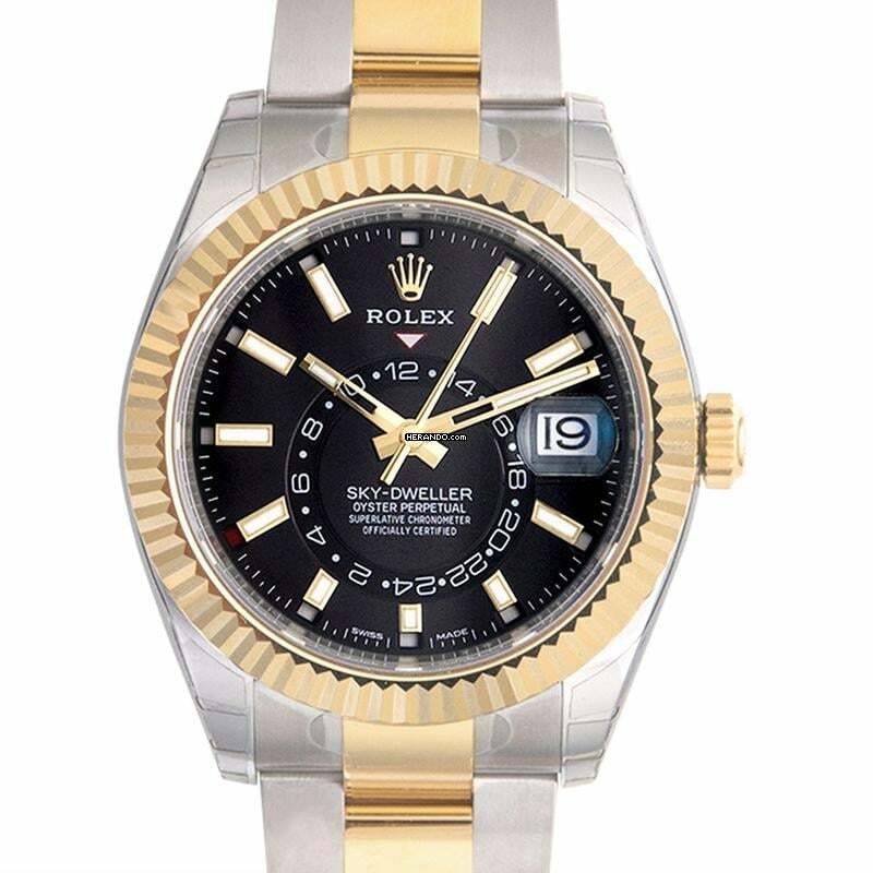  Rolex Sky-Dweller 326933 - Sky-Dweller Stainless Steel / Yellow Gold / Black </h1> 