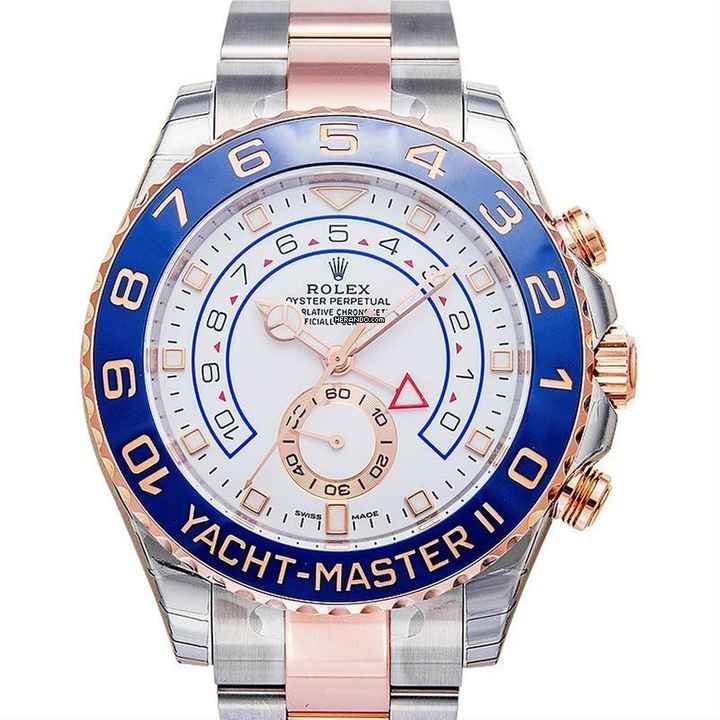 Rolex Yacht-Master II 116681 - Yacht-Master II (2017) 18K Everose Gold Automatic White Dial Oyster Bracelet Men' </h1> 