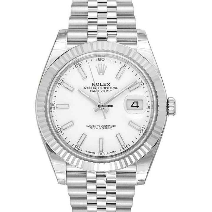  Rolex Datejust 41 126334 - Datejust 41 White Steel/18k White Gold 41mm </h1> 