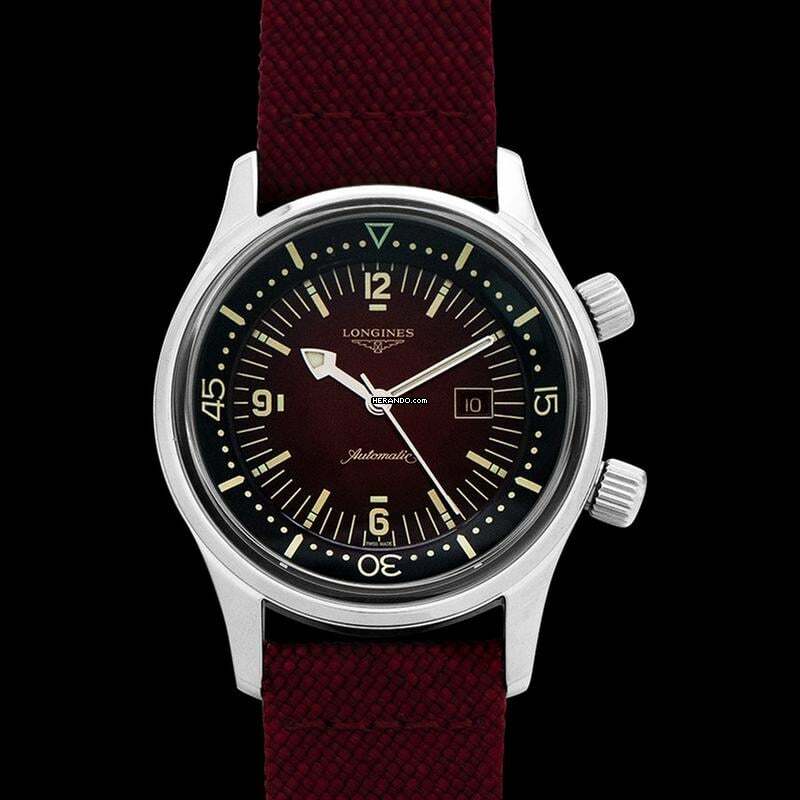 Thumbnail von Longines HydroConquest l33744402 - HydroConquest Automatic Red Dial Stainless Steel Ladies Watch </h1>