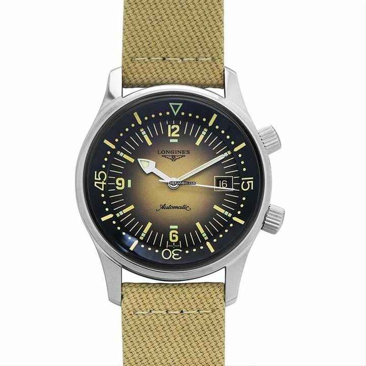  Longines Legend Diver L37744302 - Legend Diver Automatic Beige Dial Stainless Steel Men's Watch </h1> 